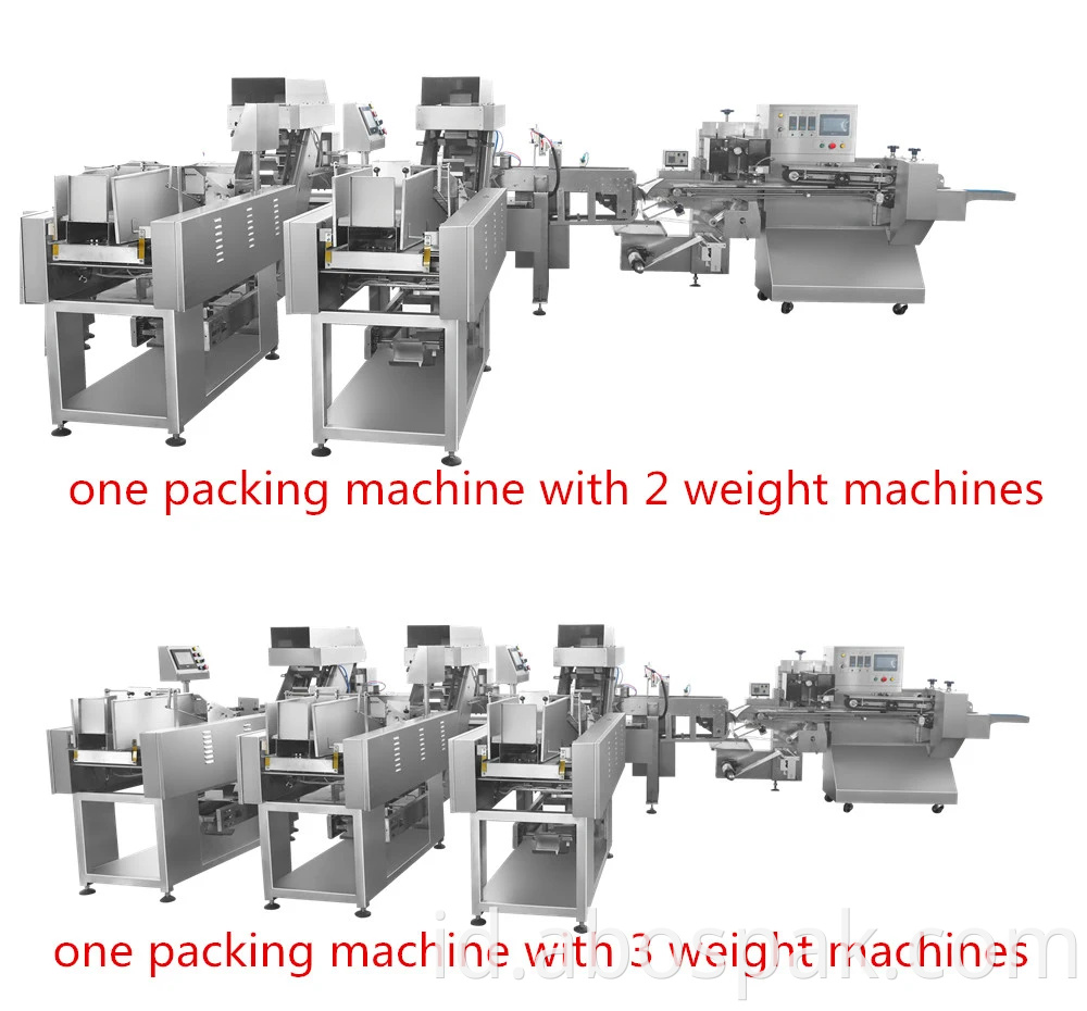 Spaghetti Pasta Flow Food Plastic Bag Pouch Filling dan Sealing Packing Machine